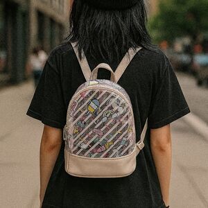 Luv Betsey Johnson Ice Cream Backpack Mini Pink Purple Rainbow Cute Girlhoodcore